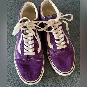 Vans Purple and White Women's Sneakers